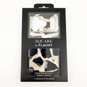 Square By Flaunt Case iPhone 17 PRO Brown Abalone Shell Pattern NEW SEALED